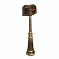 Special Lite Products Floral Curbside Mailbox with Tacoma Mailbox Post Unit - Hand Rubbed Bronze SCF-1003_SPK-591-BRZ